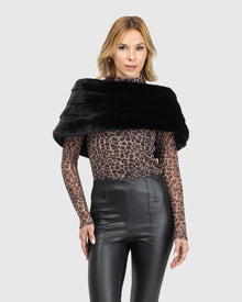 Mink Cape | Black