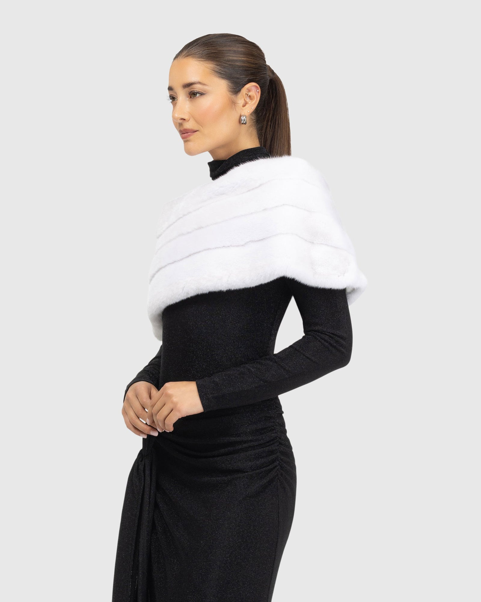 Mink Cape | White