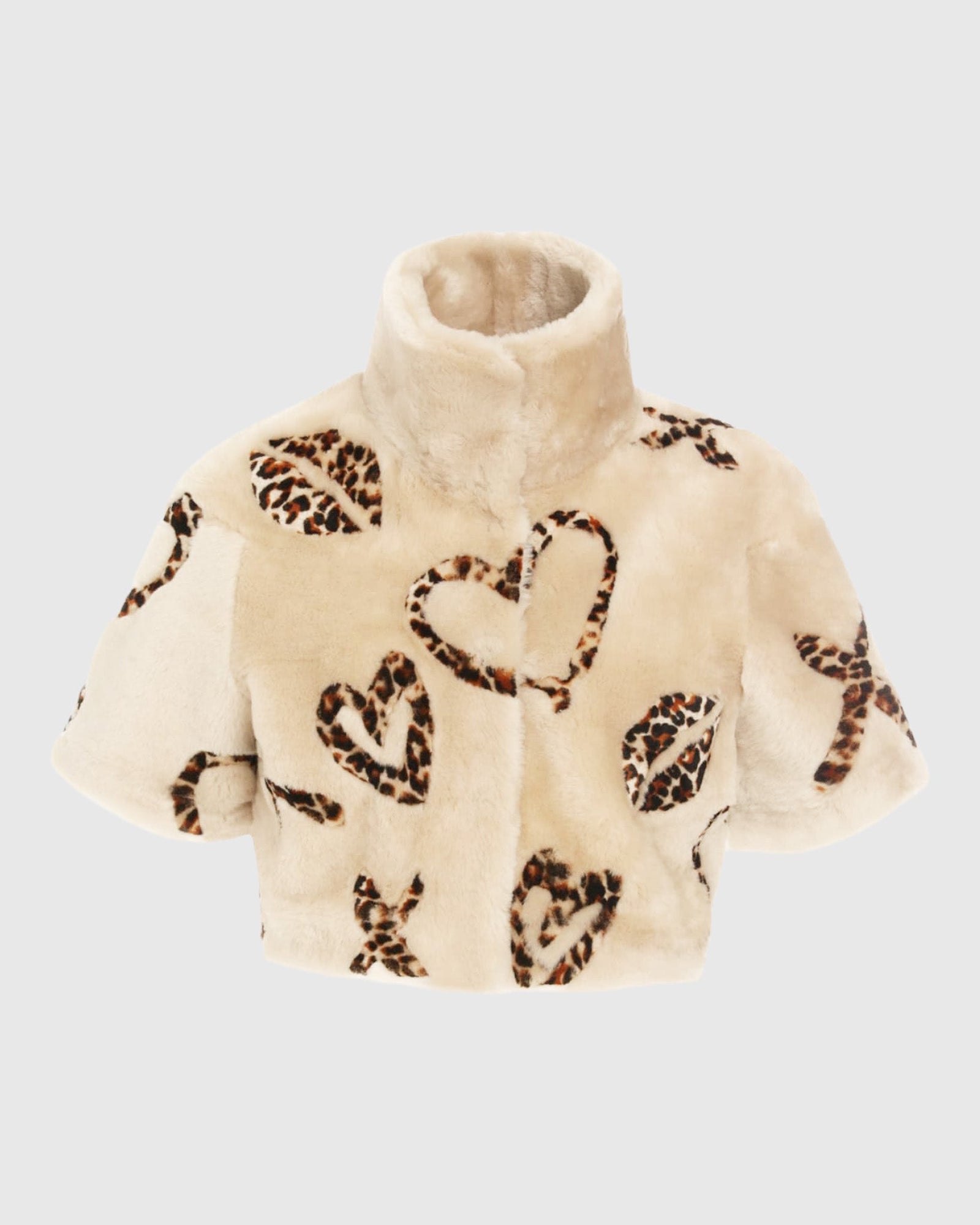 Reversible Select Shearling Lamb Bolero With Cropped Sleeves | Palomino/Xo Lprd