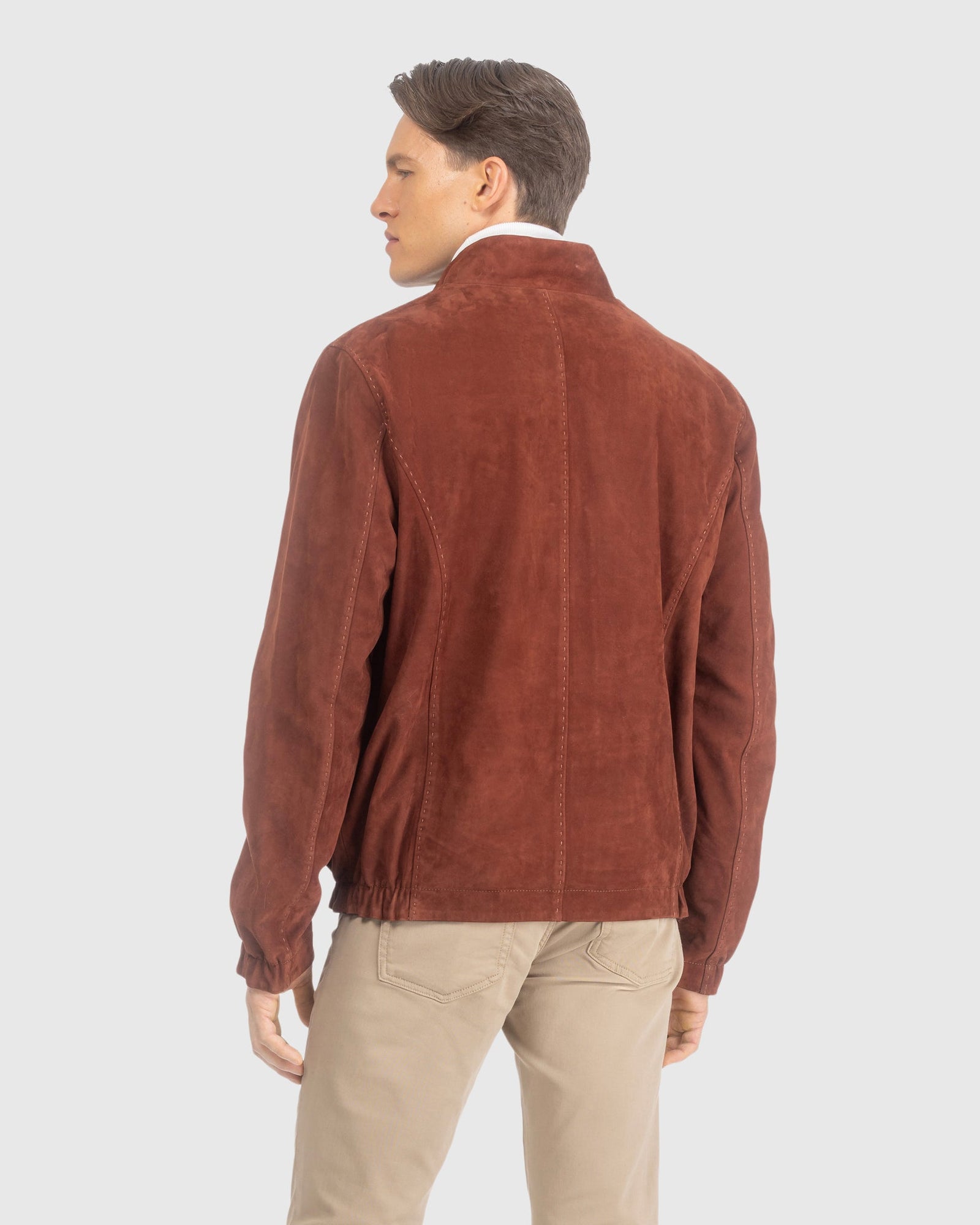 Men | Nubuck Jacket Reversible To Loro Piana Cashmere & Wool | Terracotta/Black