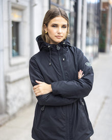 Lightweight Jacket With Zip Pockets & Hood | Black