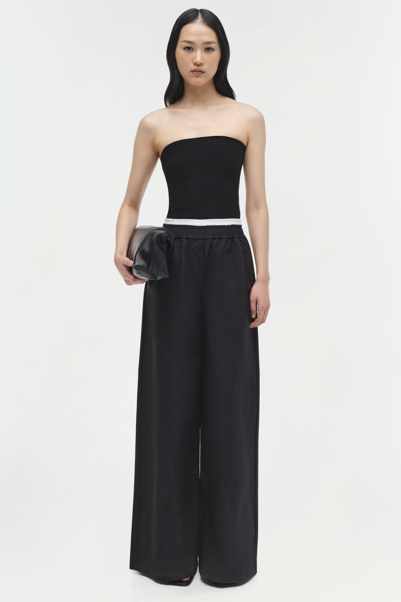 Womens | Nicole Strapless Compact Knit Top | Black