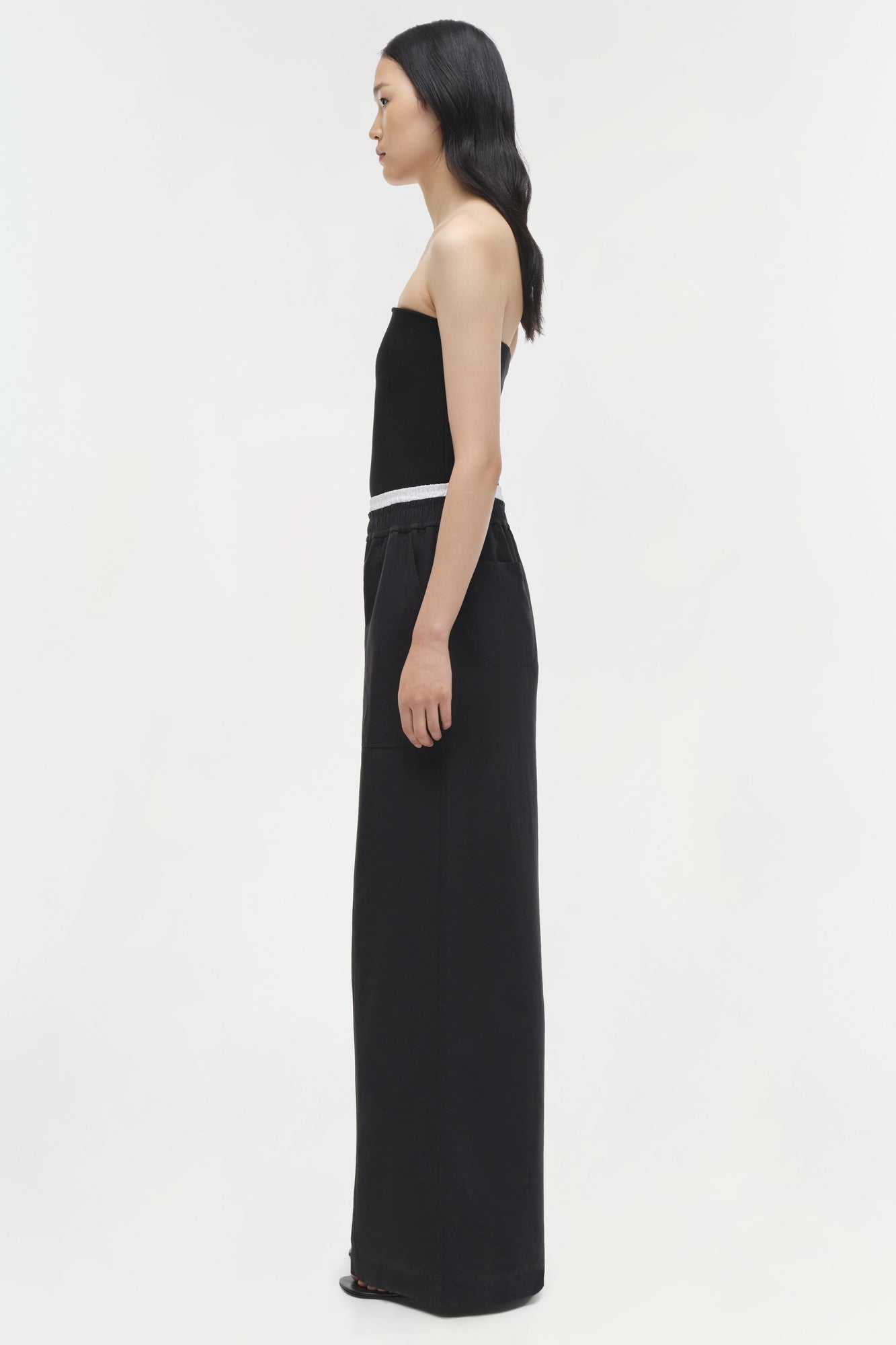 Womens | Nicole Strapless Compact Knit Top | Black