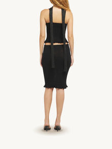 Michaela Midi Skirt | Black Sequin