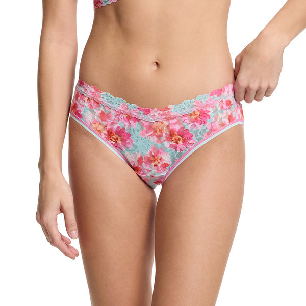 Signature Lace V-Front Brief | First Bloom (Blue)