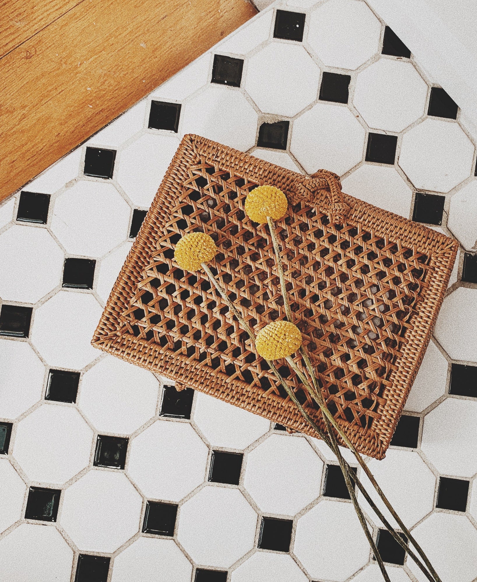 Flora Clutch Bag | Woven Rattan