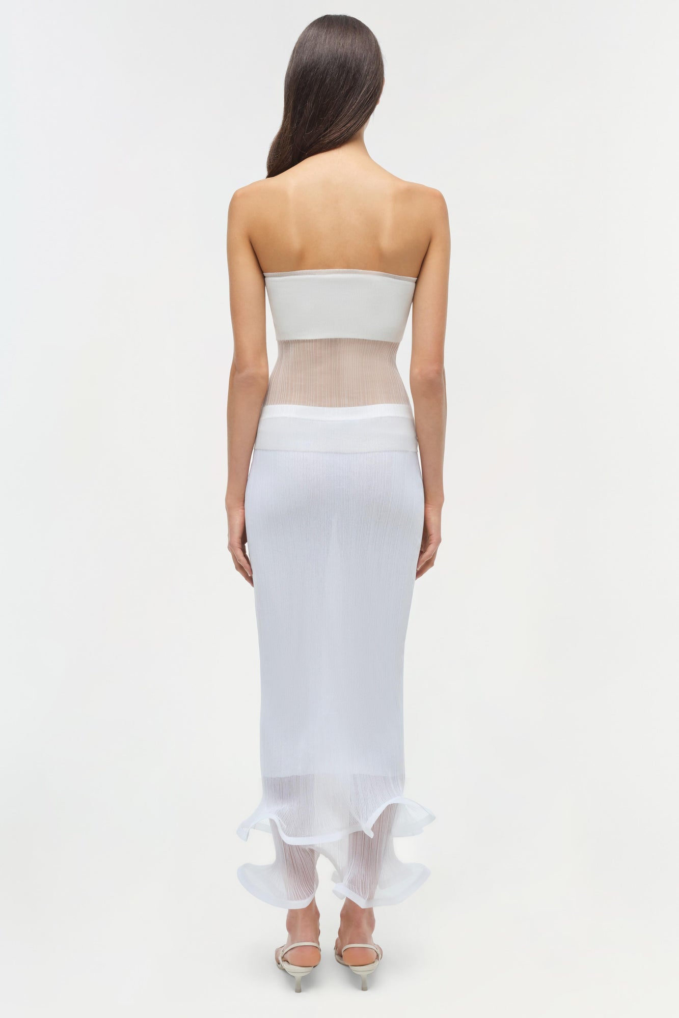 Womens | Emberly Strapless Plisse Top | Ivory