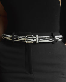 No. 14 Belt | Zebra/Silver