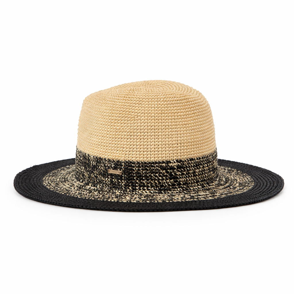 Lourdes Fedora | Ivory/Black
