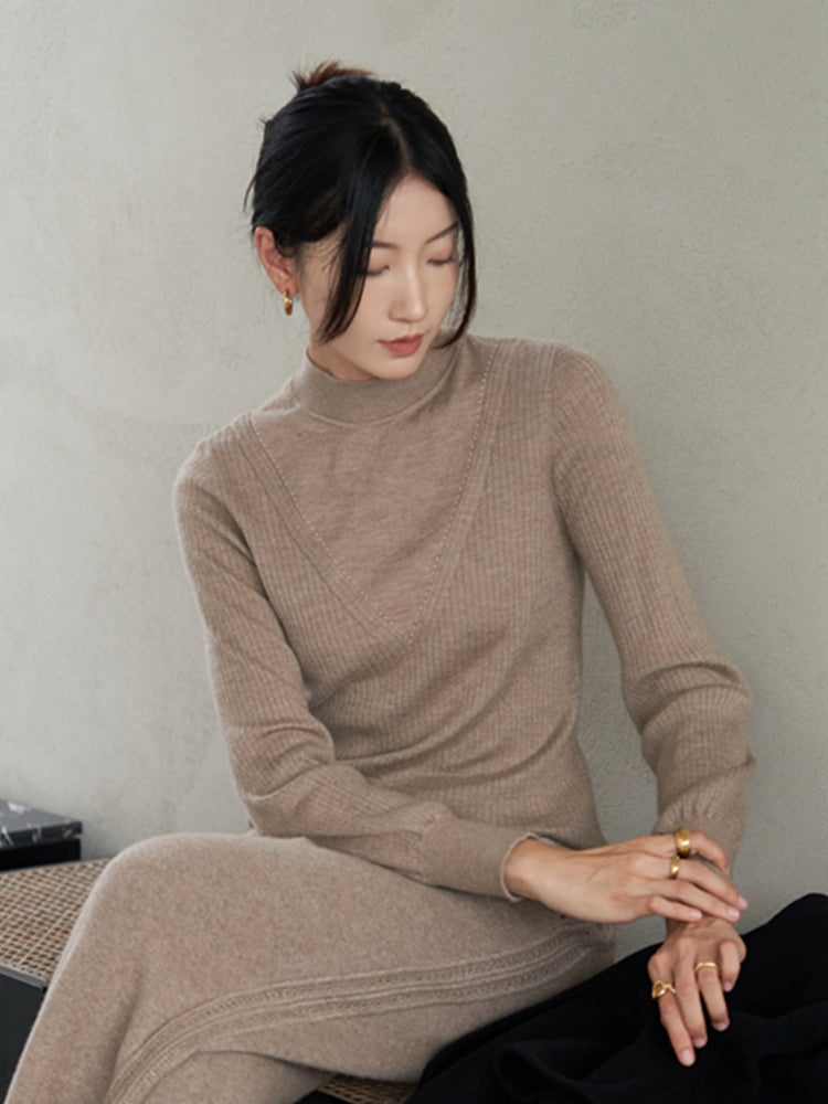 Cashmere Knit Top | Camel