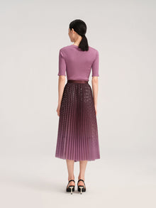 Silky Knitted Top | Purple