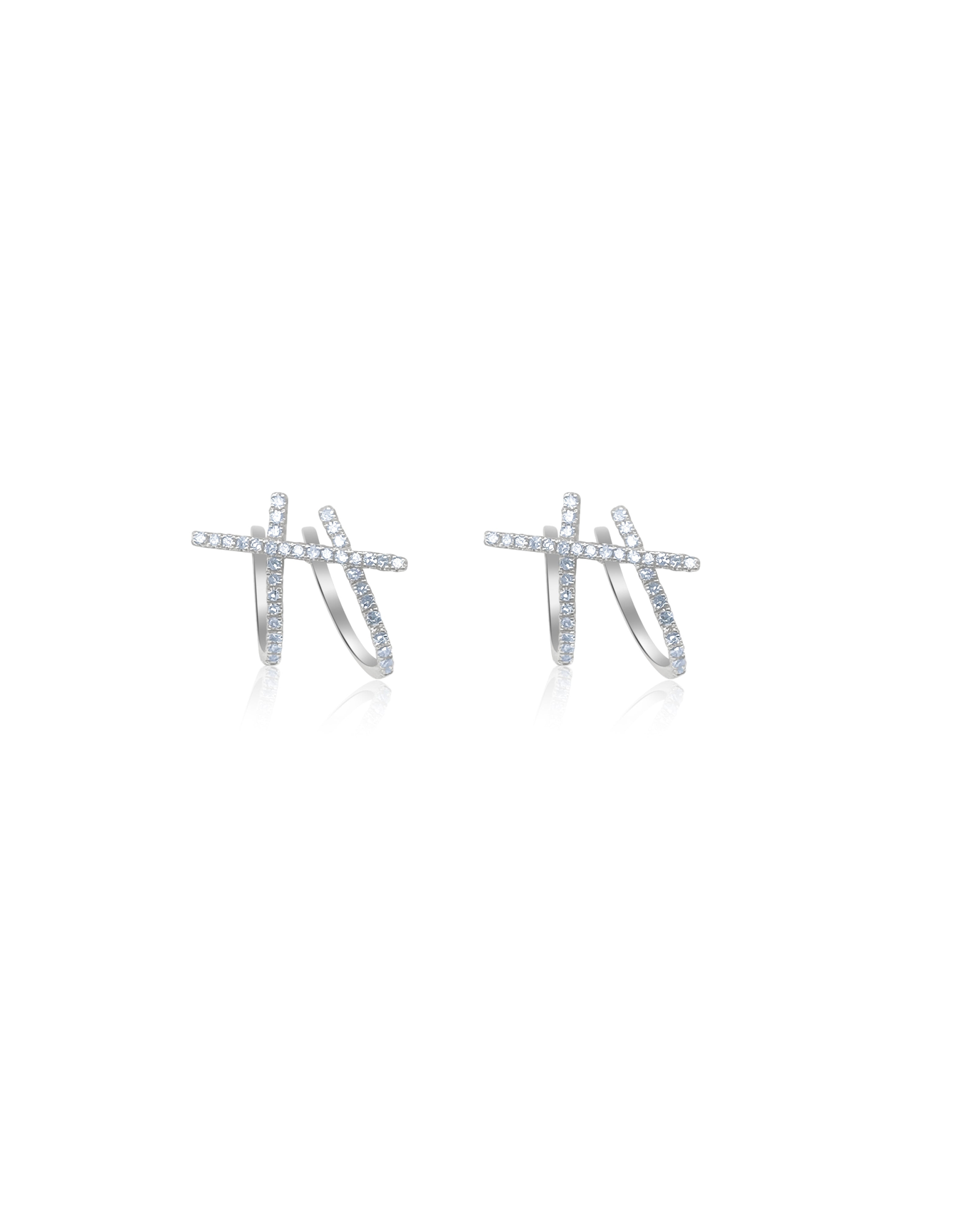 .29 Ct Diamond Ear Cuff | 14 Kt White Gold