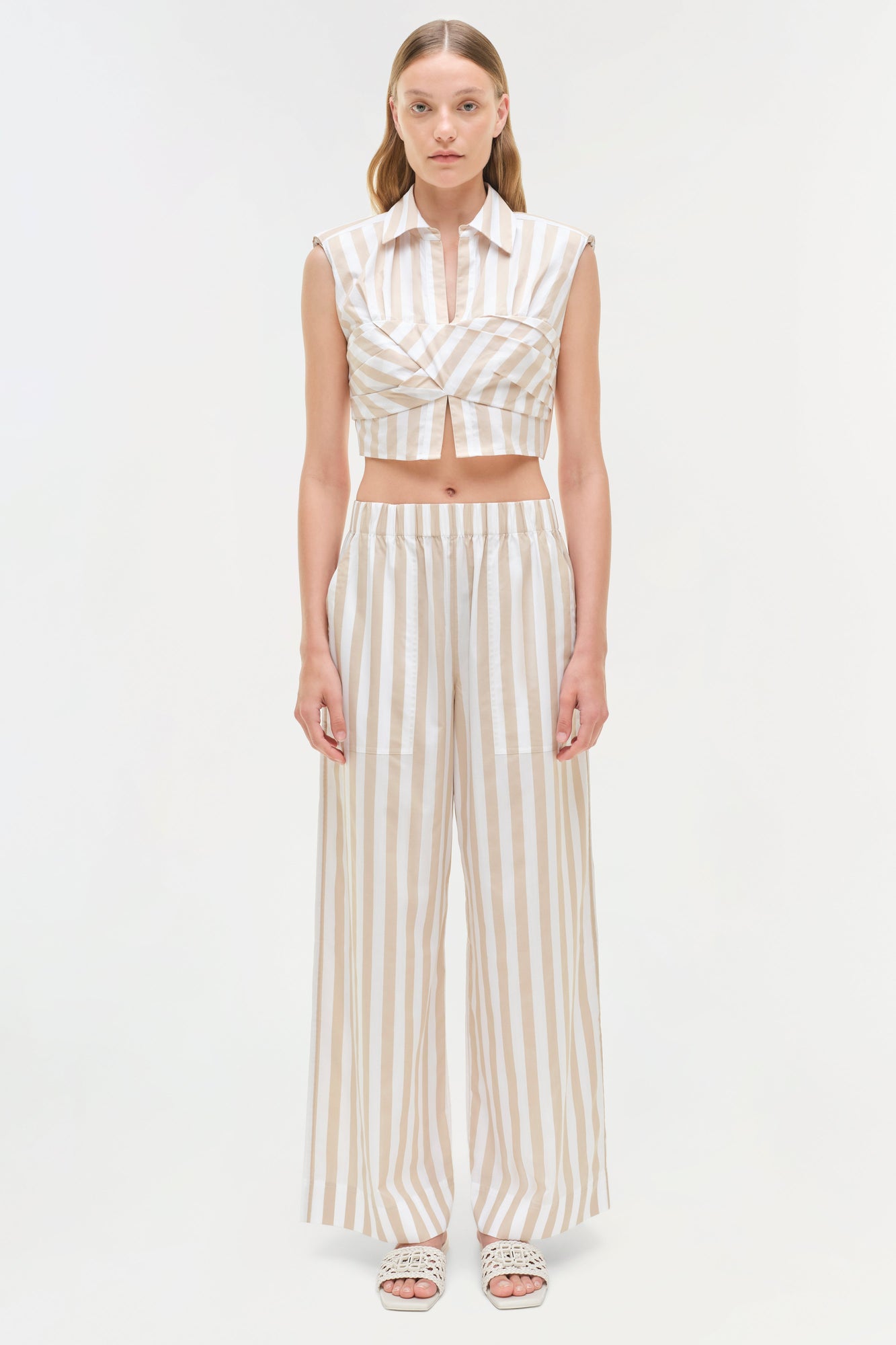 Womens | Emie Top | Sand Stripe