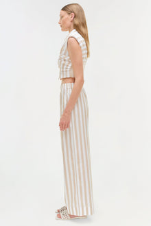 Womens | Emie Top | Sand Stripe