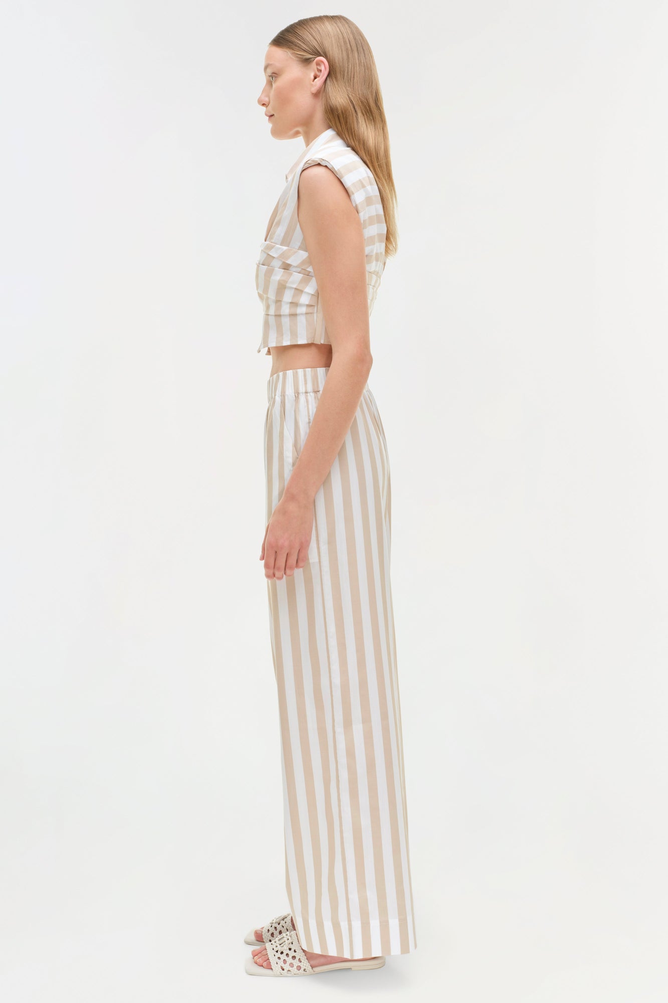 Womens | Emie Top | Sand Stripe