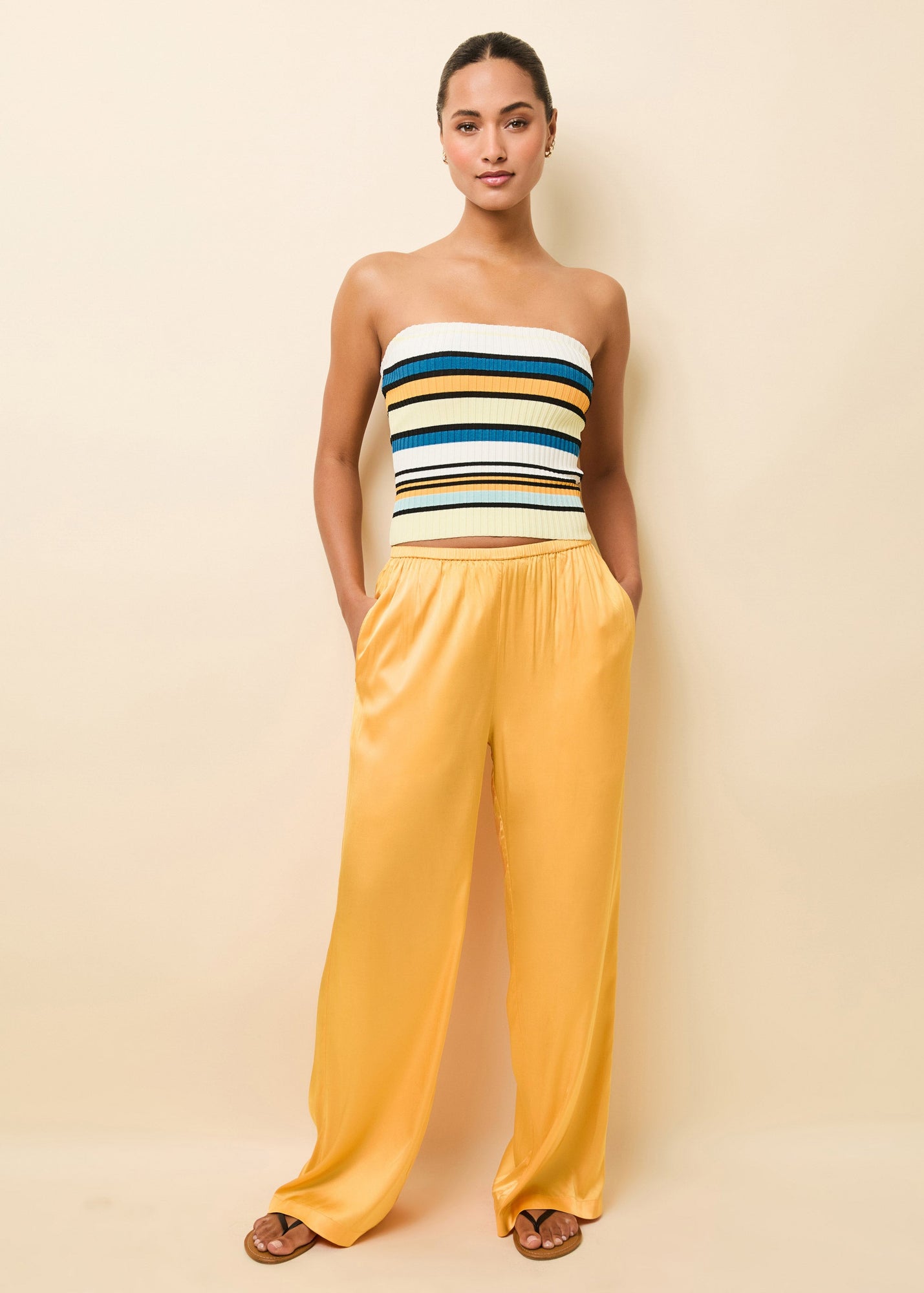 Women | Monaco Satin Pant | Mango