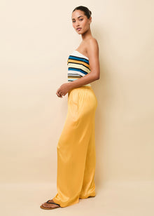 Monaco Satin Pant Mango - Solid & Striped