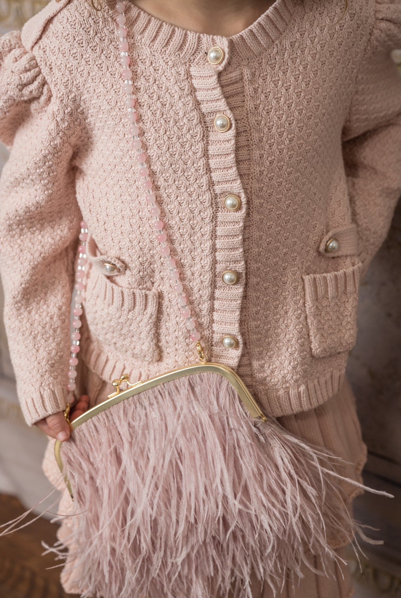Baby Girls | Julie Knit Cotton Top and Skirt Set | Pink
