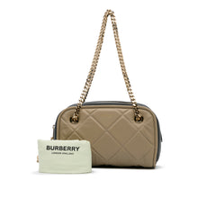 Burberry | Pre-Owned Quilted Cube Chain Shoulder Bag | Brown