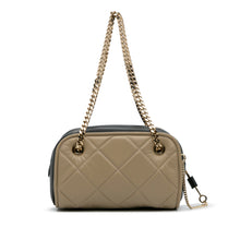 Burberry Pre-Owned Quilted Cube Chain Shoulder Bag | Women | Brown x Taupe