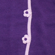 Kids | Knit Coat with Flowers | SK Purple/Wisteria
