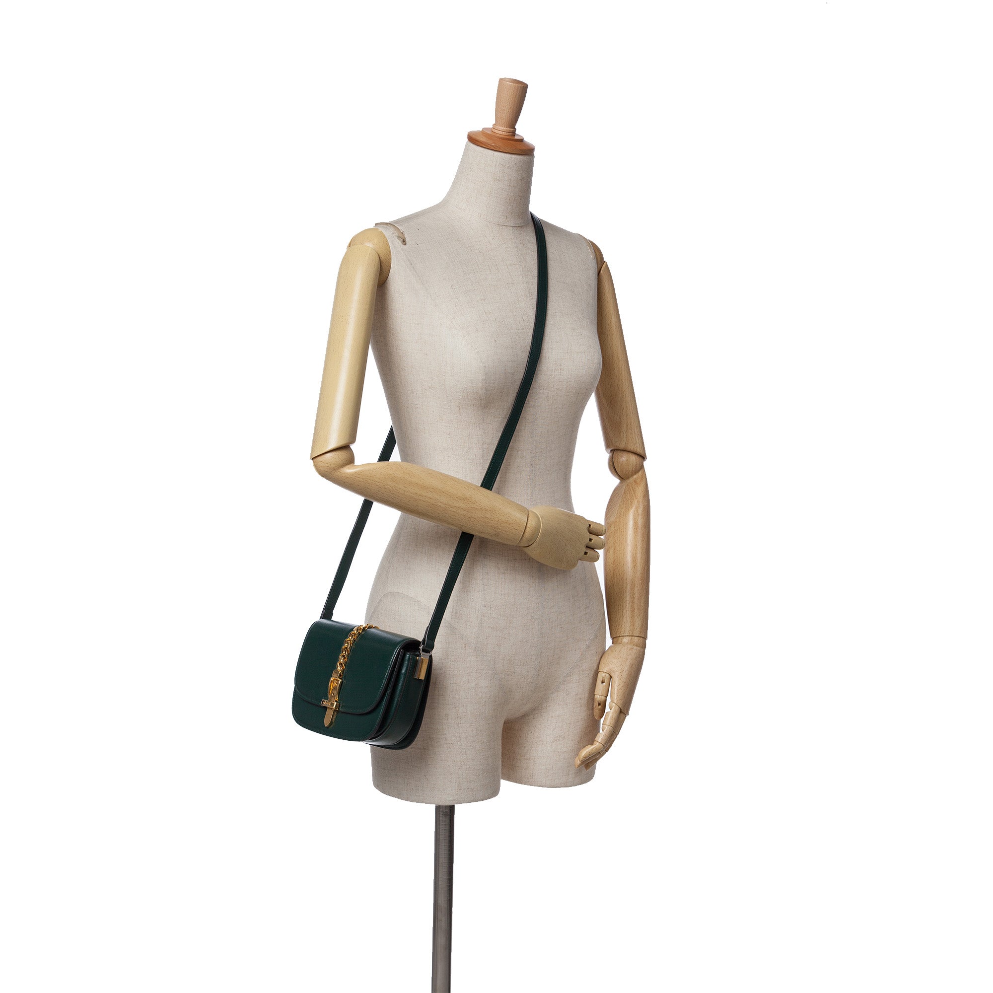 Gucci | Pre-Owned Mini Leather Sylvie 1969 Crossbody | Green