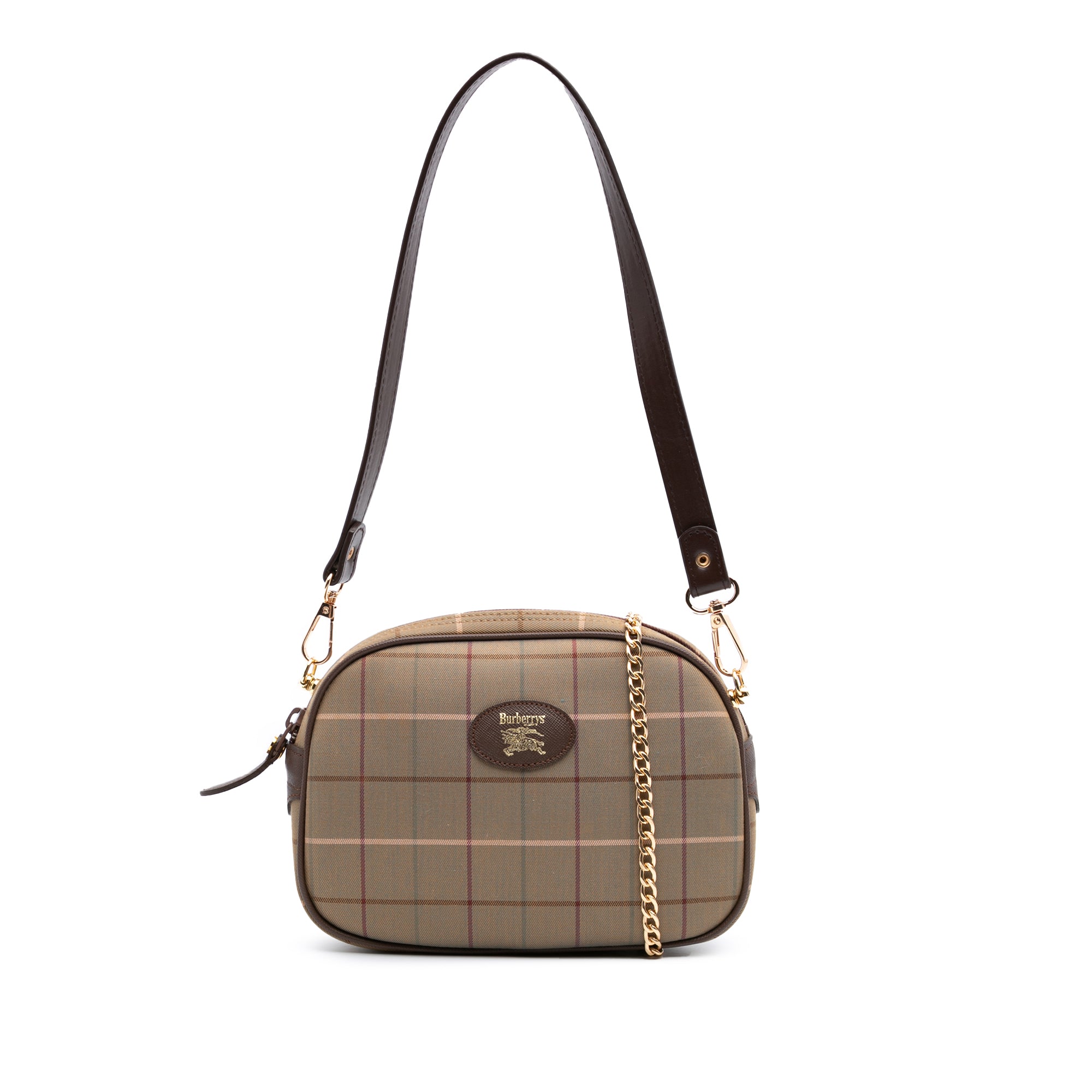 Burberry | Pre-Owned Vintage Check Canvas Crossbody | Brown