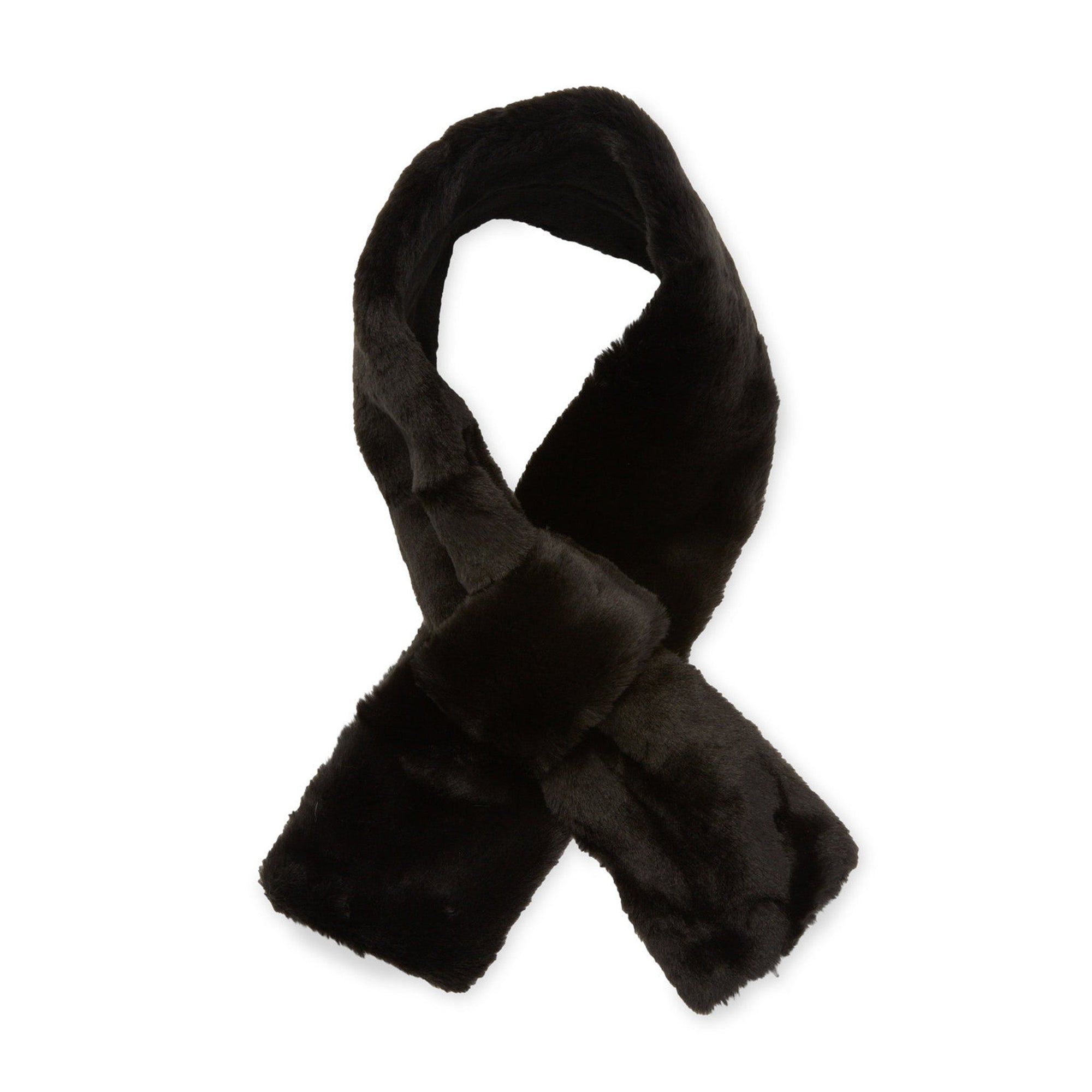 Faux Fur Loop Scarf | Black