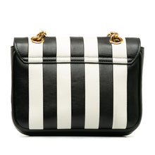 Celine | Pre-Owned Small C Striped Leather Bag | Black