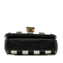 Celine | Pre-Owned Small C Striped Leather Bag | Black