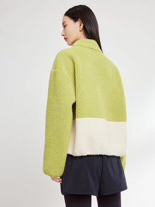 Velour Casual Jacket | Green