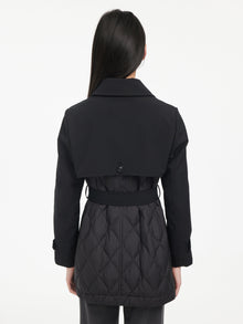 Trench-Style Down Jacket | Black