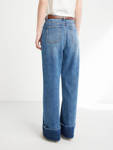 Straight-Leg Wide-Leg Jeans | Blue