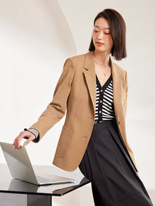 Office Style Blazer | Camel