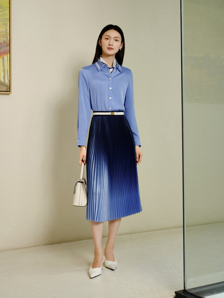 Heavyweight Silk Shirt | Blue