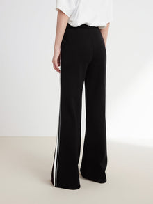 Loose Fit Flare Pants For Sports | Black