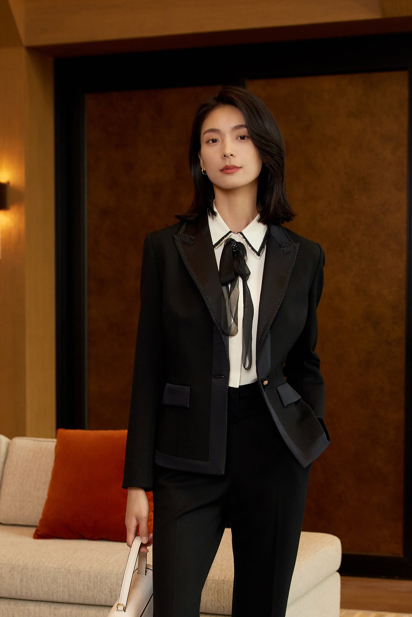 Merino Wool Suit Jacket | Black
