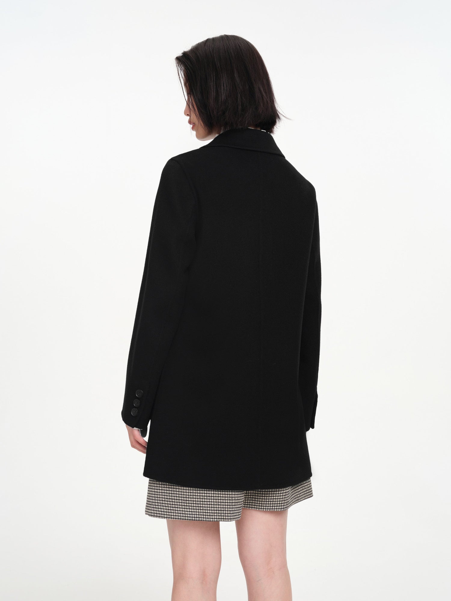 Tailored Wool Coat | Black