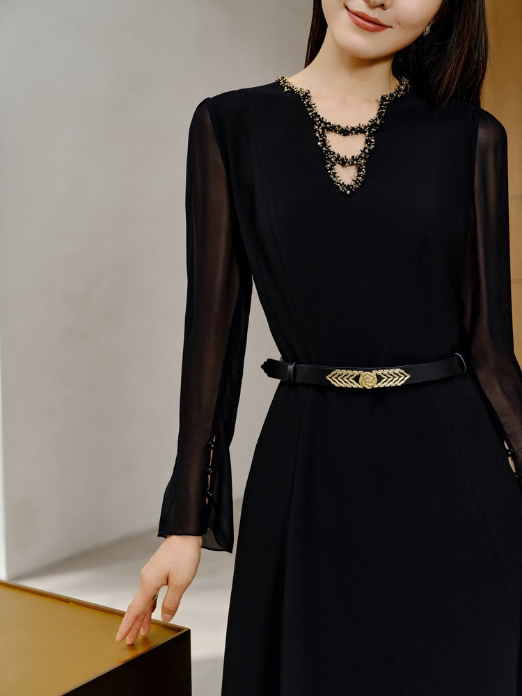 Triacetate Dress | Black