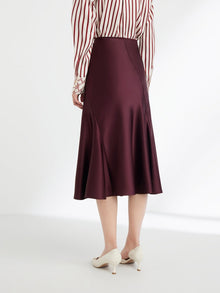 A-Line Skirt | Wine Red