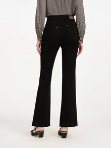 High Waist Flared Legs Pants | Black