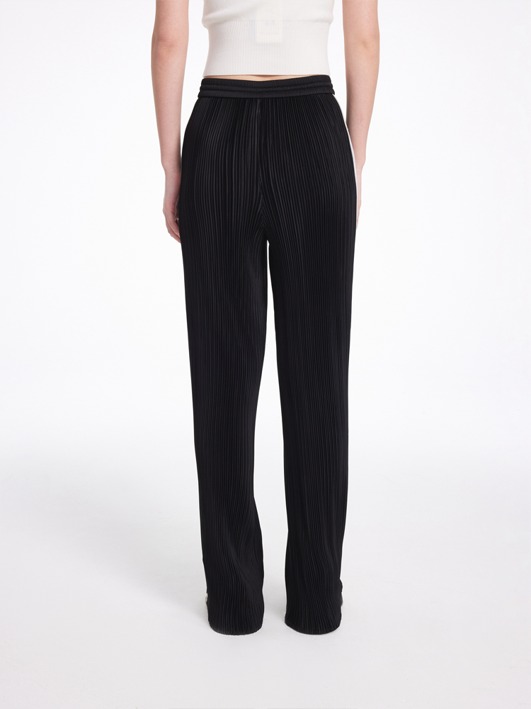 Wide-Leg Straight Pants | Black