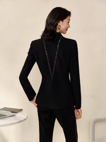Triacetate Suit Jacket | Black