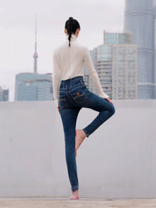 Springy Cropped Jeans | Blue