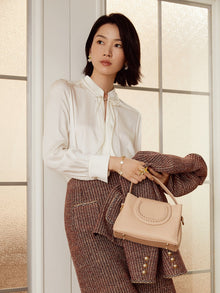Silk Jacquard Shirt | White