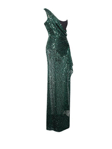 Umme Sequin Gown | Emerald Green