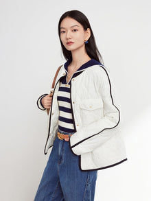 Parisian-Style Cotton Jacket | White