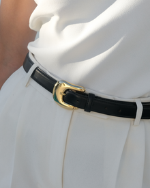 No. 8 Belt | Black-Gold