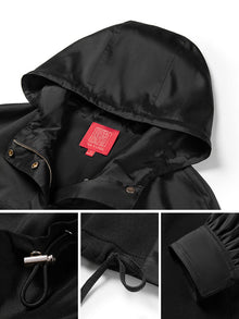 Triacetate Hooded Jacket | Black