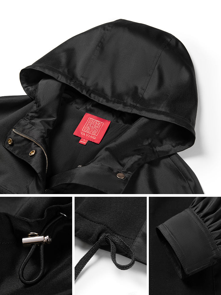 Triacetate Hooded Jacket | Black
